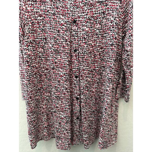 J.JILL | Wearever Abstract Print Knit Tunic Top | Size XS - Picture 4 of 8